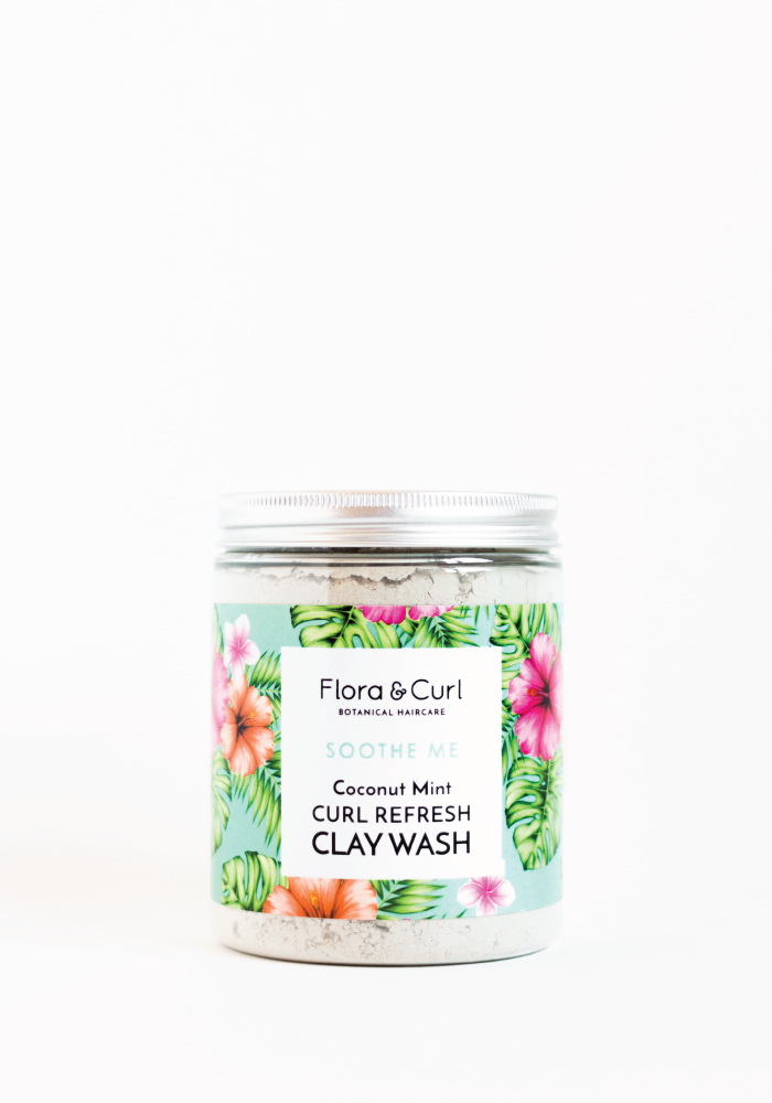 Flora & Curl: Coconut Mint Curl Refresh Clay Wash (Arcilla Capilar Clarificante para Cabello Rizado / Rizos)