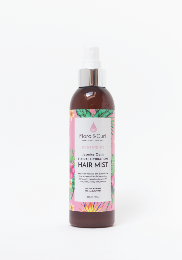 Flora & Curl: Jasmine Oasis Hair Mist (Spray hidratante sin aclarado uso diario)