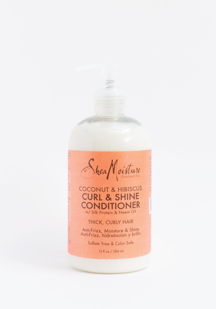 Shea Moisture: Coconut & Hibiscus Curl & Shine Conditioner (Acondicionador hidratante y anti-encrespamiento)