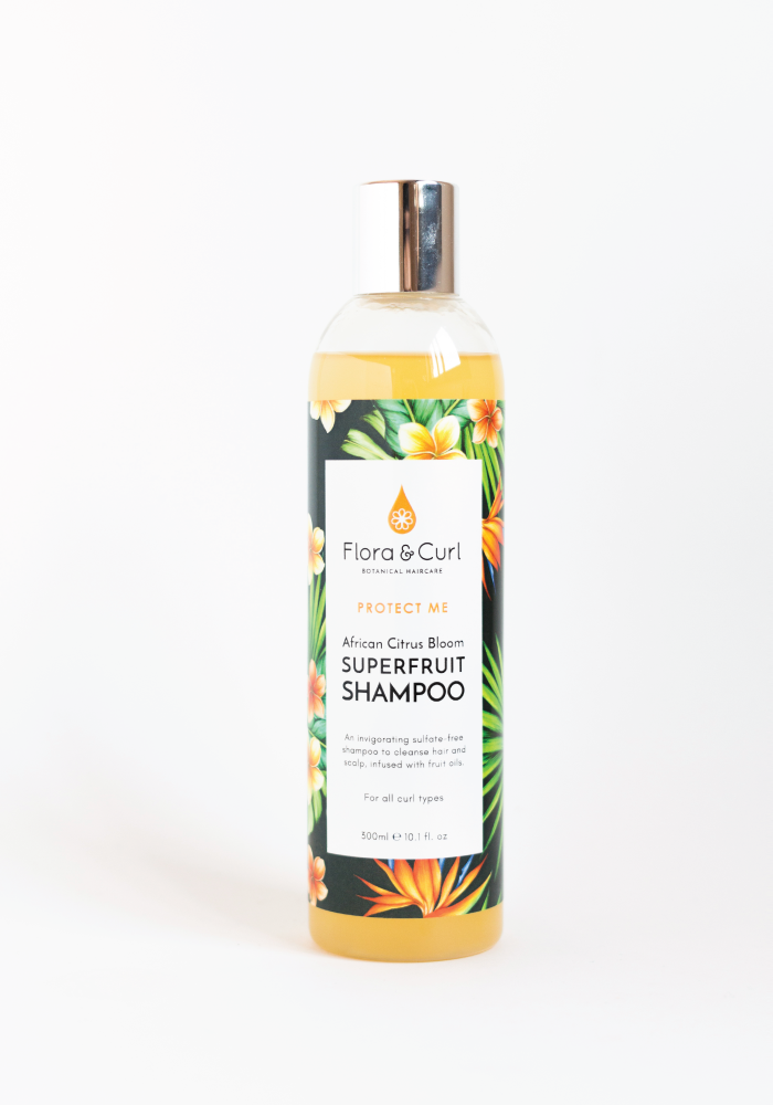 Flora & Curl: African Citrus Bloom Superfruit Shampoo (Champú energizante para cabello rizado)