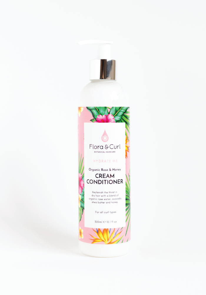 Flora Curl: Organic Rose & Honey Cream Conditioner (Acondicionador Hidratante Cabello Rizado)