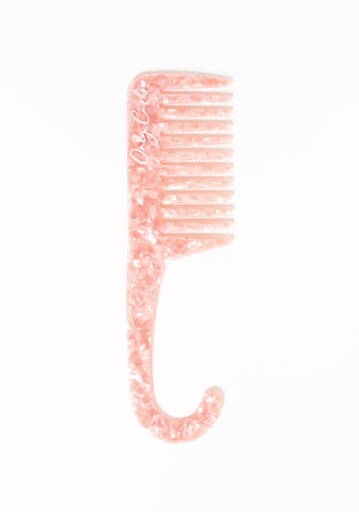 ONLY CURLS: PINK SHIMMER SHOWER COMB (PEINE DE DUCHA PUAS ANCHAS PARA RIZOS)