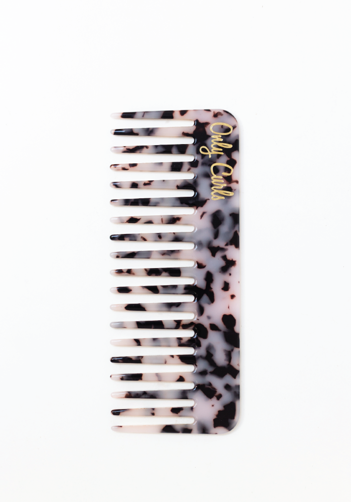 Only Curls: Pink Speckle Comb (Peine Púas Anchas)