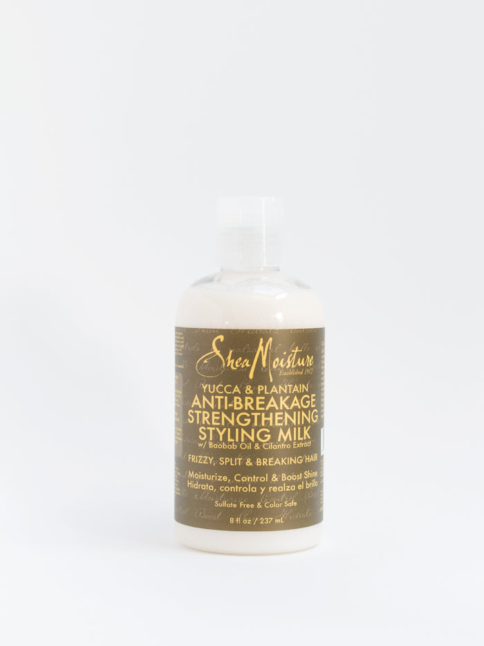 Shea Moisture: Yucca & Plantain Anti-Breakage Strengthening Styling Milk (Crema para peinar anti-rotura)